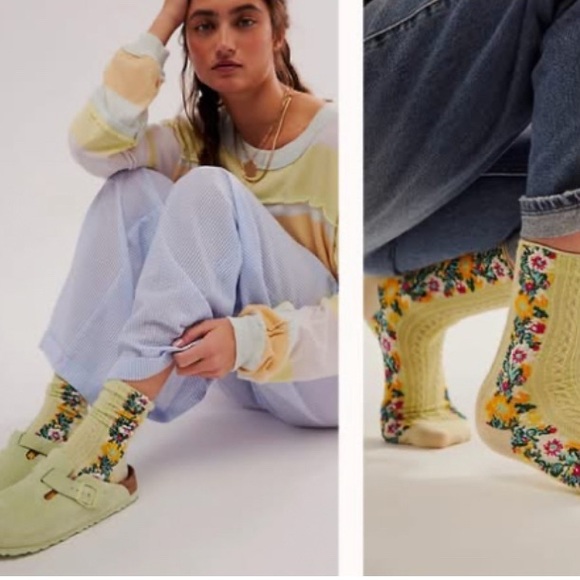 Free People Garden Brunch Crew Socks - Picture 1 of 3